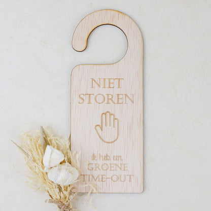 Deurhanger - Niet storen, ik heb een GROENE TIME-OUT