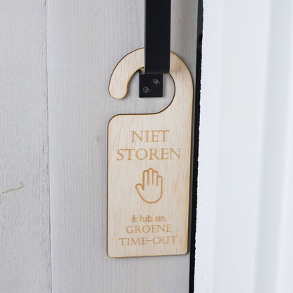 Deurhanger - Niet storen, ik heb een GROENE TIME-OUT