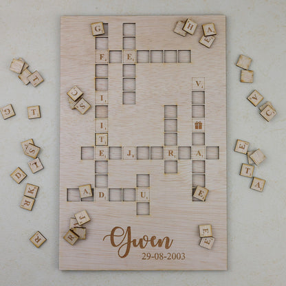 Scrabble puzzel - Verjaardag